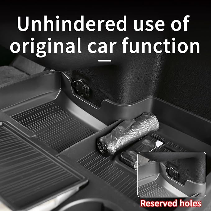 Compatible with 2026 Toyota Sienna Center Console Organizer with Cup Holder, Lower Storage Box Accessories (TPE Material with Original car Wood Grain (Compatible with 2021-2026 Toyota Sienna), Black)
