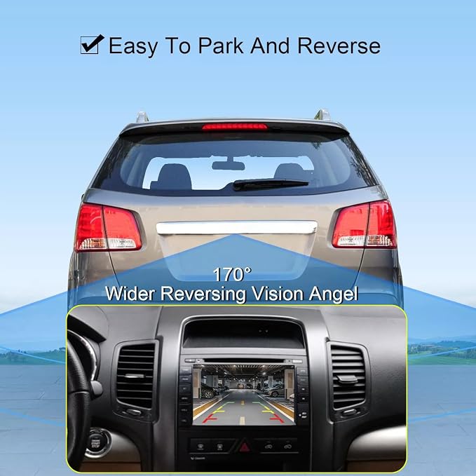 No. 95760-2P202 Rear View Backup Reverse Parking Camera/Rear View Camera | Compatible with Kia Sorento 2009-2013 Reverse Park Assist Camera Replace OE 957602P000 957602P201 957602P202