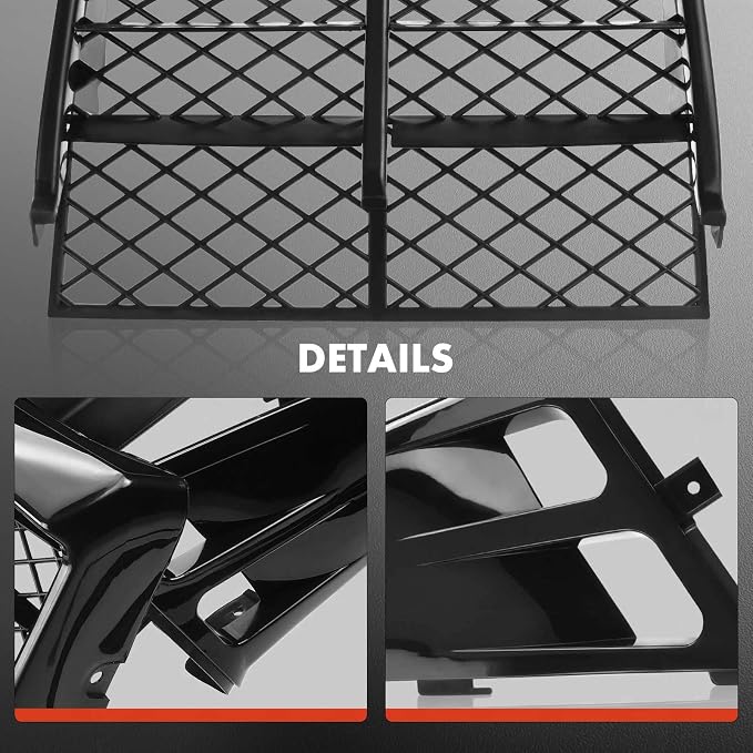 A-Premium Black Plastic Gas Tank Side Covers with Grill Compatible with Yamaha Banshee 350 1987-2006 2-PC Set