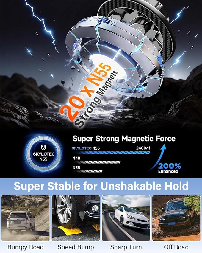 Magnets Phone Mount for Mazda 3 2014-2016/CX-3 2016-2021/MX-5 MX5 Miata 2016-2023 Accessories 7-Inch Screen Fixed Clip, Cell Phone Base Automobile Cradles Magnetic Phone Holder Compatible with MagSafe