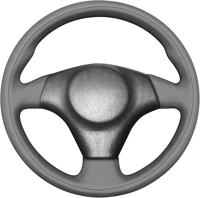 MEWANT Hand Stitch Steering Wheel Cover for Toyota RAV4 1998-2003 / Celica 1999-2006 / Corolla 2003-2008 / Matrix 2002-2008 / MR2 1999-2007 / Supra/Caldina, Custom Fit DIY Wrap Interior Accessories