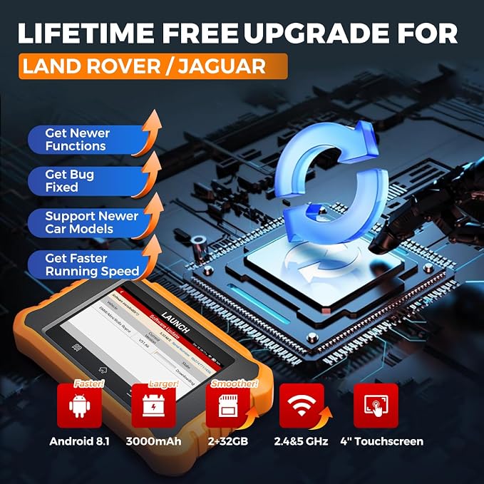 LAUNCH Creader Elite V3.0 for Land Rover Jaguar OBD2 Scanner, 2026 Bi-Directional Full Systems Diagnostic Scan Tool, CAN-FD & DOIP, All Services, Active Test, Height Calibration, Lifetime Free Update