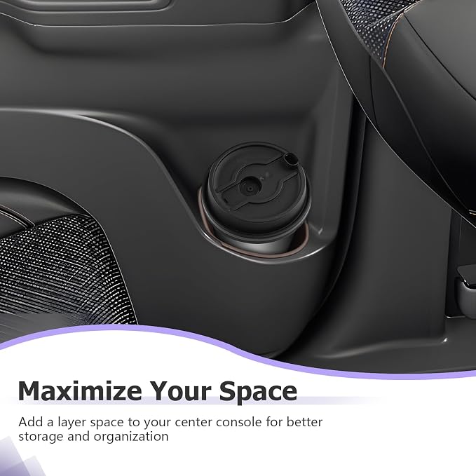 LUWU 2021-2026 Toyota Sienna Center Console Cup Holder Insert, Rear Seat Door Side, Silicone, Brown