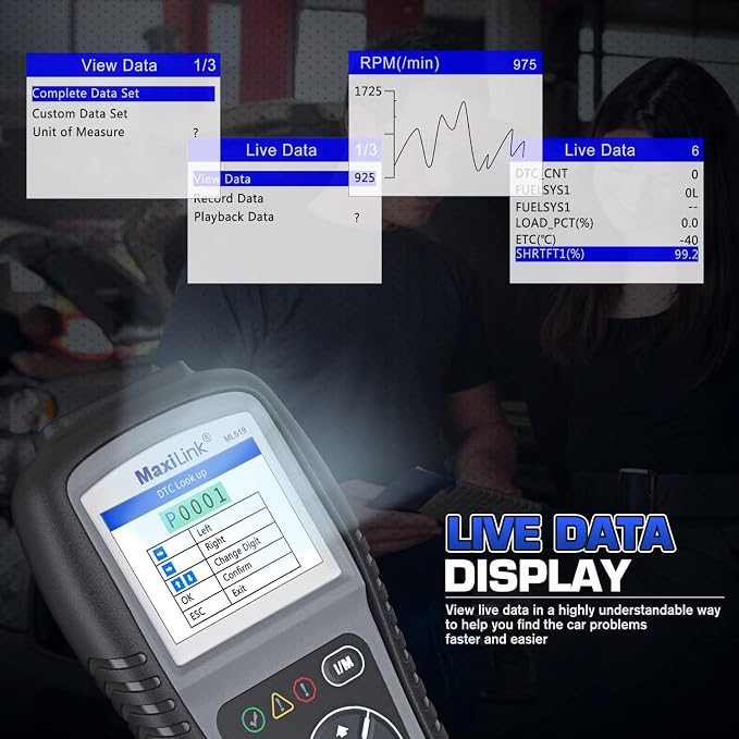 Autel MaxiLink ML519 OBD2 Scanner, New Ver. of AL519, Enhanced Mode 6 Car Code Reader, Check Engine Light Read/Erase Fault Code Car Diagnostic Tool, One-Click Smong Check, DTC Lookup, Up of AL319