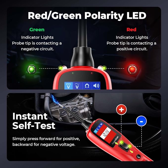 Autel PowerScan Automotive Circuit Tester: 2026 Power Circuit Probe Tool, 12-24V Electrical Short Open Breaker Circuit Finder, AC/DC Current Resistance, Duty Cycle, 20FT Extension Cord for All Cars