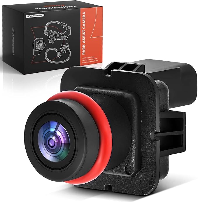 A-Premium Park Assist Camera Rear View Backup Reverse Camera Compatible with Select Ford Models - 2011 2012 2013 Transit Connect - Replace# BT1Z19G490A