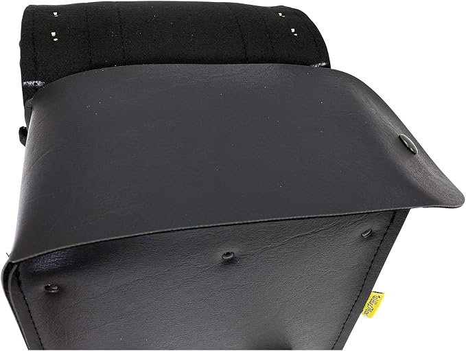Dowco Willie & Max 58431-00 Warrior Series: Synthetic Leather Motorcycle Sissy Bar Bag, Black, Universal Fit, 6 Liter Capacity