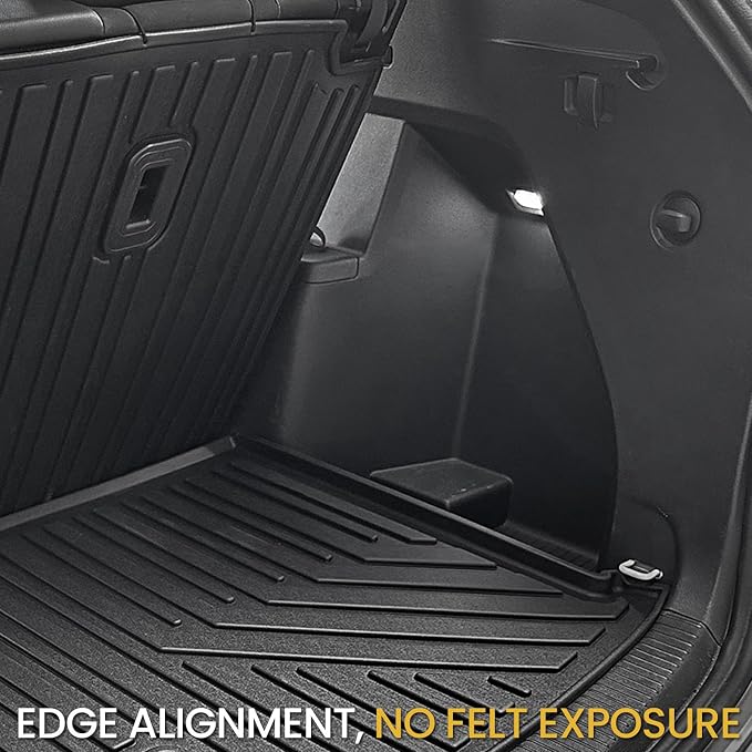 Cargo Mat with Backrest Mats for Volkswagen VW Atlas 6/7 Seats 2018-2025 2026 Car Mat Accessories(Not Fit Cross Sport), All Weather TPE Trunk Cargo Liner(Cargo Mat with Backrest Mats)