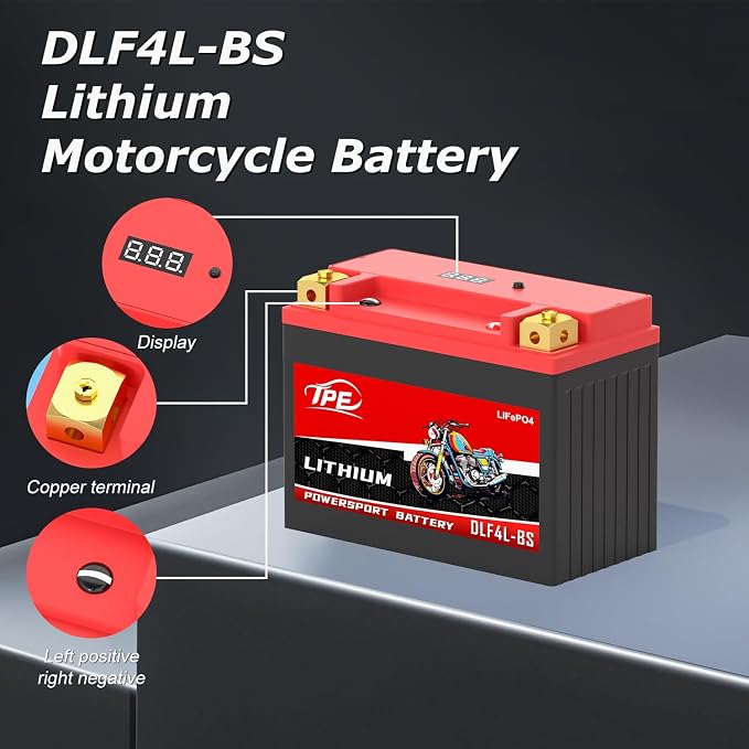 TPE Lithium Motorcycle Battery YTX4L-BS 12V 3Ah Rechargeable Powersport Start Stop LiFePO for ATV and Scooter