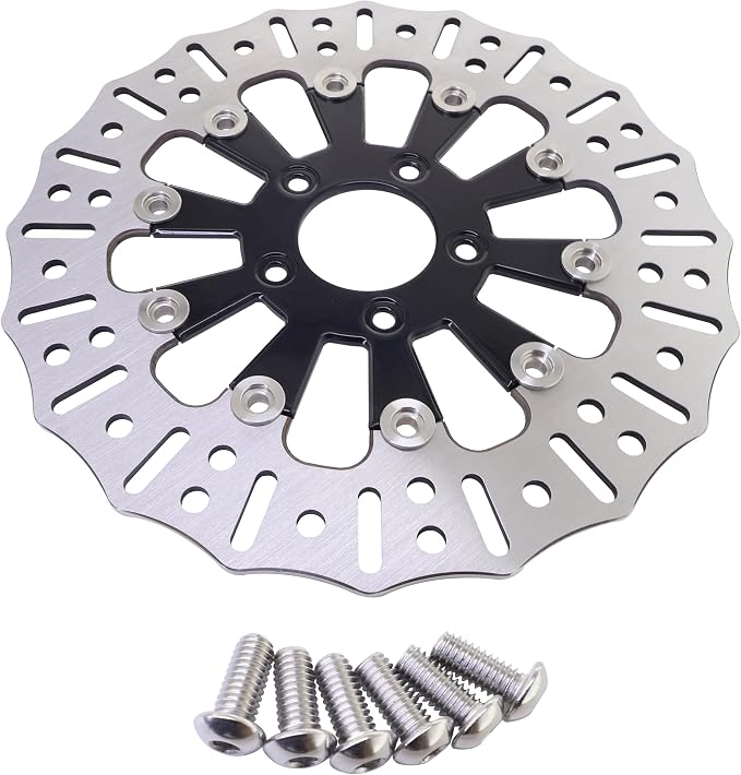 11.8" Floating Front Brake Rotor Disc Fit for Harley Touring Electra Glide Road Glide Street Glide Road King Ultra Custom Special (30mm) (Front)