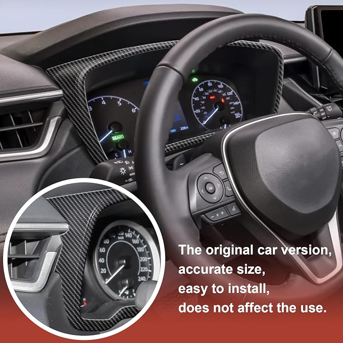 Carbon Fiber Dashboard Panel Cover Compatible with Toyota Corolla 2020–2026 & Corolla Hatchback 2019–2026
