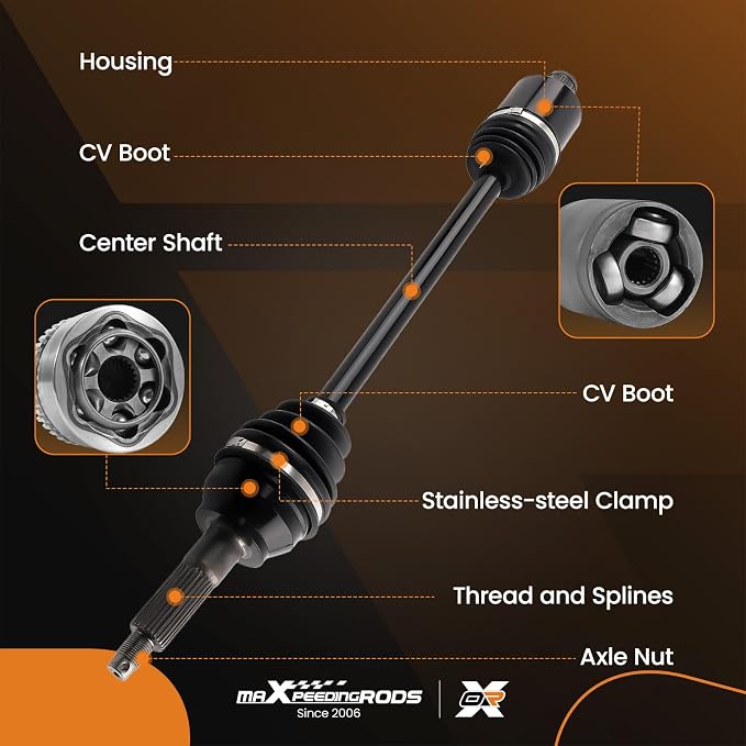 maXpeedingrods Rear CV Axle Shaft for Polaris Ranger 570 2015, for Ranger Crew 1000 2015-2017, for Ranger Crew 570 2015, for Ranger Crew 900 2014-2016 1332947 1332654 1332861, 2 PCS