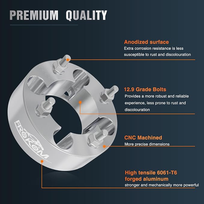 Frokom 4x137 Wheel Spacers,2 Inch Wheel Spacers with 12×1.5 Studs Fit For Honda Pioneer 1000,Can-Am Maverick X3-2 Pack