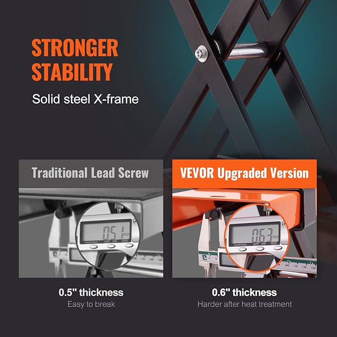 VEVOR Motorcycle Lift, 1100 LBS Motorcycle Center Scissor Lift Jack with Saddle & Safety Pin, Steel Motorcycle Jack Hoist Stand for Street Bikes, Cruiser Bikes, Touring Motorcycles