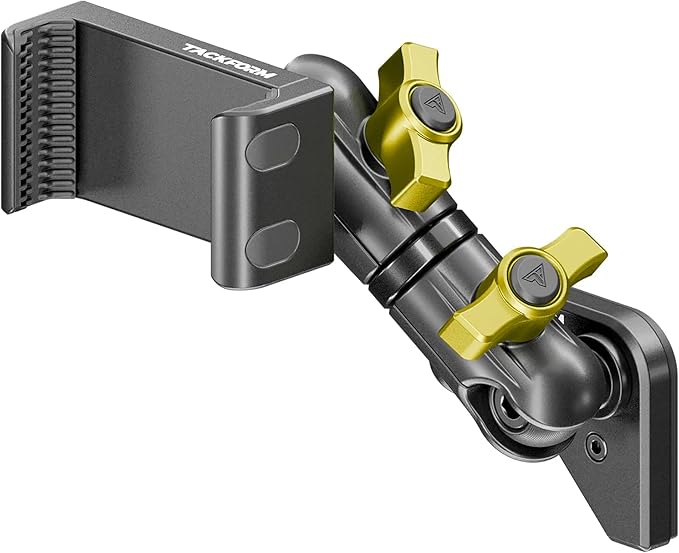 Tackform Link Vent Mount Universal Phone Holder - Compatible with BlueCruise, 2021-2025 Ford F150 & Raptor, 2023-2025 Ford Super Duty | Aluminum | Zero Slip | 3.5" Arm | Yellow