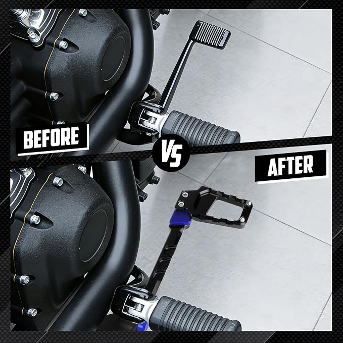Motorcycle Mid Control Kit Footpegs Linkage Lever Set Fit for Harley Softail Low Rider FXLRS 2020-2025 FXLRST 2022-2025 Street Bob FXBB 2018-2025 (Blue)