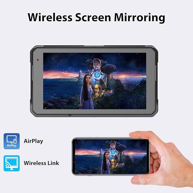 Sunweyer 5" Portable Motorcycle Touchscreen with Wireless CarPlay & Android Auto, TPMS, Wireless GPS Navigation, Dual Bluetooth, IP68 Waterproof, Easy Installation (W16)