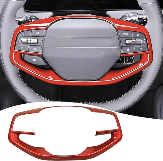 Steering wheel button frame,For Kia K4 2025,Kia EV6 2025,Kia Sportage 2026,Kia EV3 2025 2026 - ABS wine red Steering Wheel Frame Cover Steering Wheel Button Wrap Accessories（NOT FIT GT-Line Model）