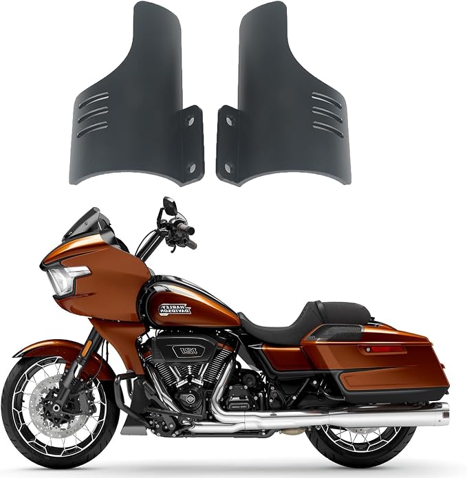 Motorcycle Front Fork Guards for Touring CVO Road Glide FLTRXSE ST FLTRXSTSE CVO Road Glide Upgrade 2024 Dust Protection Lower Fork Leg Deflector Shield (Black)
