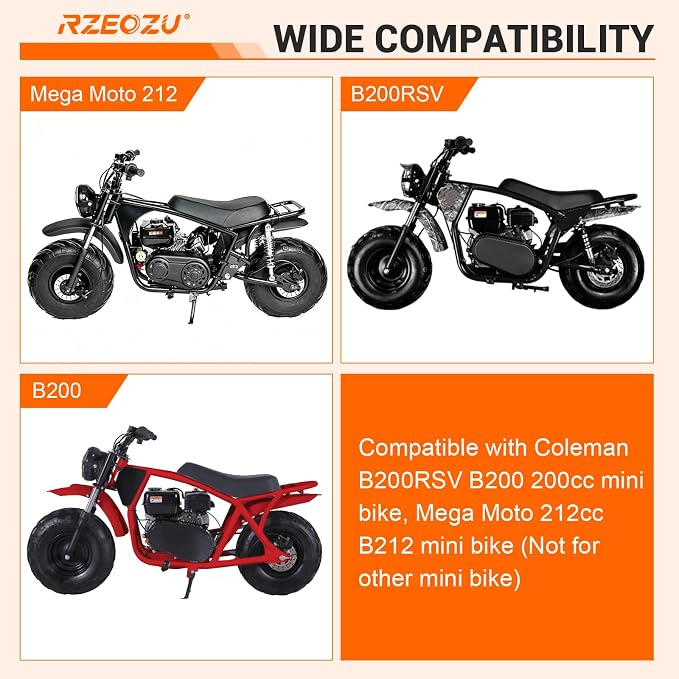 Mini Bike Rear Hydraulic Disc Brake Kit 7/8 Left Brake Master Cylinder Replacement for Mega Moto B212 Coleman B200RSV B200 200cc Minibike Parts 67" Hose