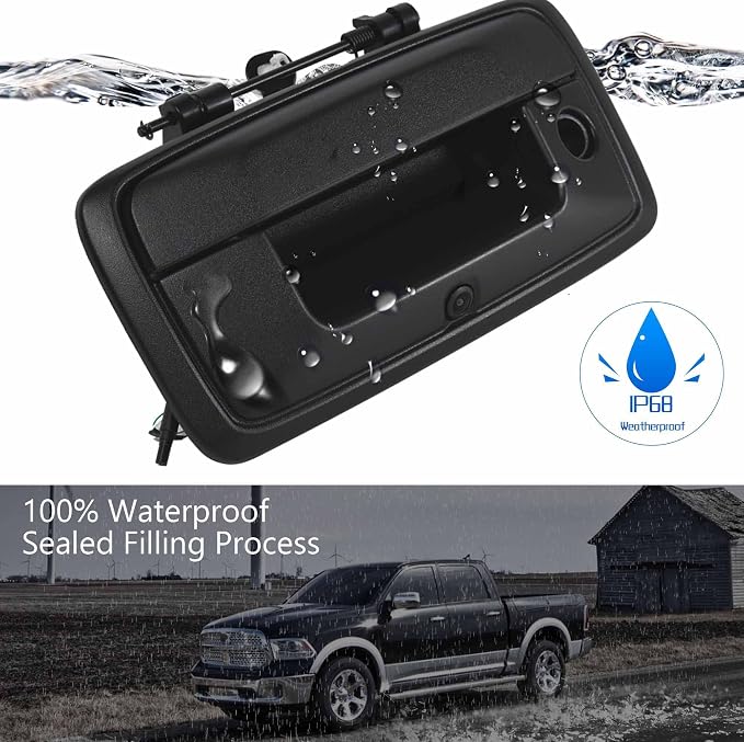 Anina Tailgate Handle Backup Camera Replacement for 2014-2018 Chevy Silverado/GMC Sierra Rear View Camera Car Door Tailgate Camera Park Assist Reverse Camera