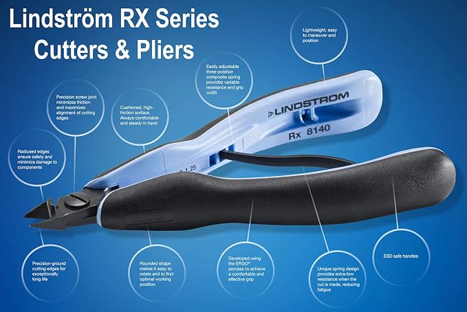 Lindstrom RX8142 Rx Series Ergonomic Cutters Angled Tip