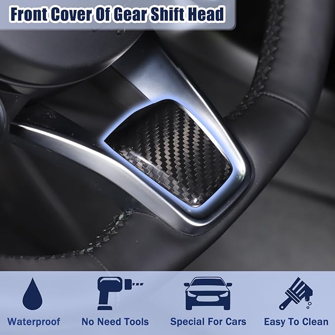 Carbon Fiber Central Steering Wheel Trim Strip Compatible with Alfa Romeo Giulia Stelvio Tonale 2020 2021 Steering Wheel Bottom Decoration Panel Cover Auto Accessories (Black)