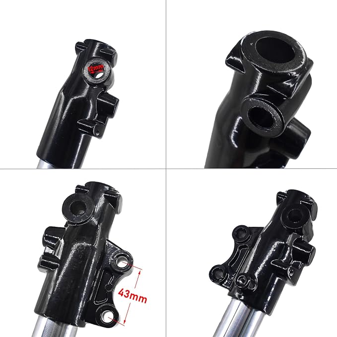 Front Inverted 630MM Fork 45MM/48MM with Shock Protector Cover for Chinese Dirt Pit Bike CRF KLX (Silver-12mm Alxe)