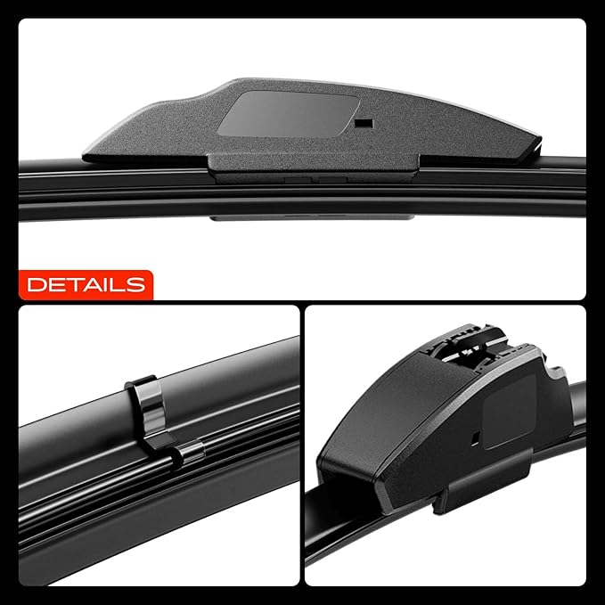 A-Premium 26"+22"+16" Windshield Wiper Blades Compatible with 2005-2024 Honda Odyssey - Front Rear Wipers Blade Set for Hook/RL3 Arm Connector, with Wear Indicator & Towel (Pack of 3)