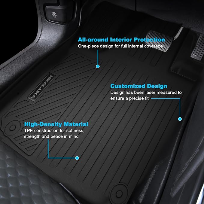 Floor Mats for Mazda CX-5 2017-2021 2022 2023 2024 2025 All Weather Backrest Mat Trunk Mat Protection TPE Rubber Full Set Automotive Floor Mats Waterproof Non-Slip 2020 Mazda CX5 Accessories