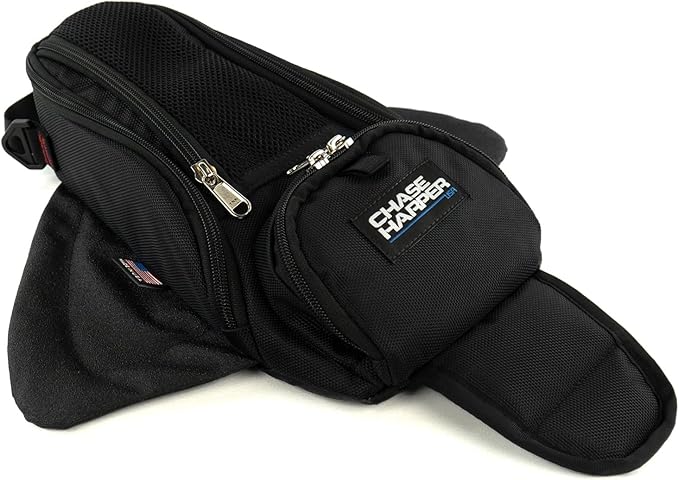 Chase Harper USA 1602M Black Manta X2 Magnetic Tank Bag - Water-Resistant, Tear-Resistant, Industrial Grade Ballistic Nylon with Anti-Scratch Rubberized Polymer Bottom, Super Strong Neodymium Magnets