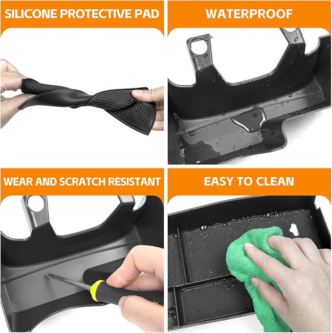 Center Console Organizer Compatible with 2021-2025 Ford Bronco Sport/2020-2025 Ford Escape Hanging Armrest Box Arm Rest Storage Tray for Bronco Sport/Escape Accessories(Hanging+Armrest Tray)