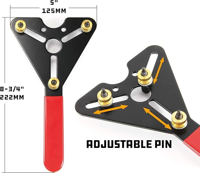Powerbuilt Air Conditioning Clutch Remove and Install Tool kit, AC Compressor Clutches Remover and Installer, Holding Tools, Storage Case - 948995,Silver