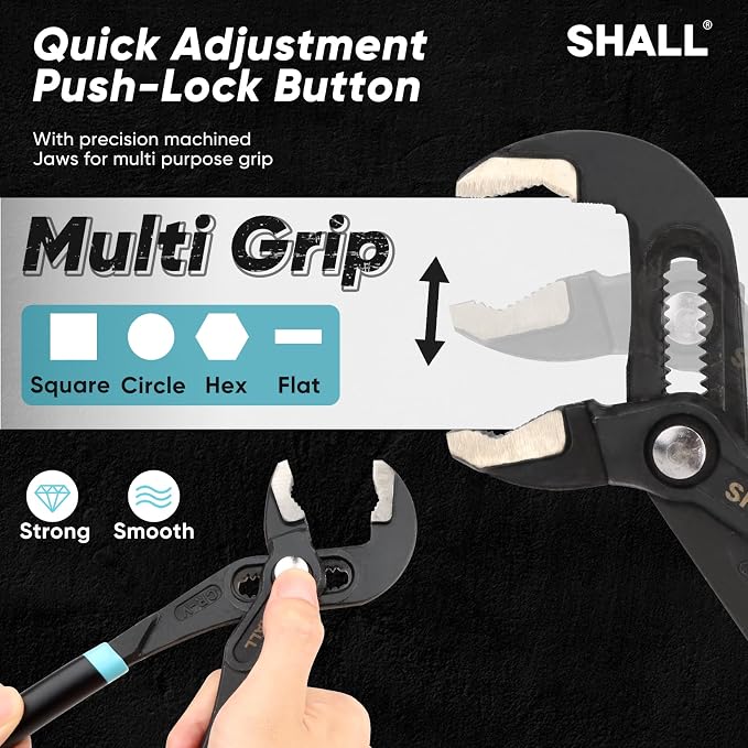 SHALL Water Pump Pliers & Wrench Set