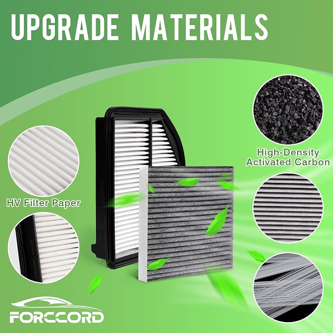 Engine & Cabin Air Filter Fit for Honda CR-V CRV CR V 2012-2014 L4 2.4L Activated Carbon Cabin Filter Replacement CF10134 CA11258 Car Accessories