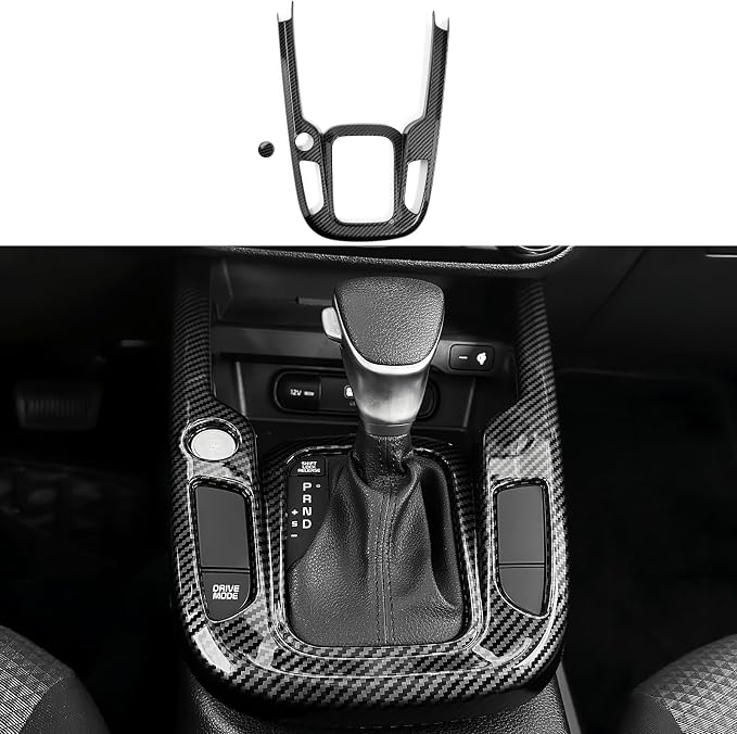 YOUTOOCAR Gear Shift Panel Cover Compatible with Kia Soul 2020-2026 Accessories (Carbon Fiber Pattern)