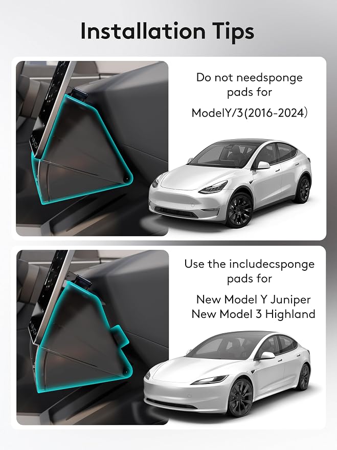 Under Screen Storage Box for Tesla Model Y and Model 3, Hidden Organizer Tray with Soft-Close Lid, Silicone Mats, Fits Juniper, Highland, and Earlier Versions
