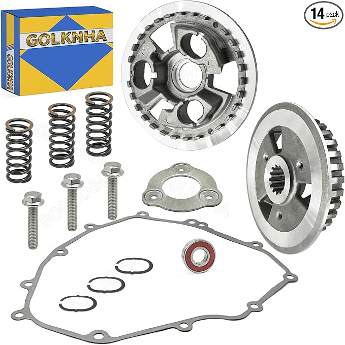 Clutch Kit & Inner Hub & Outer Pressure Plate Gasket for Kawasaki Ninja 400 EX400 Z400 ER400 2018-2024 OEM# 13087-0585 13187-0033 11061-1253