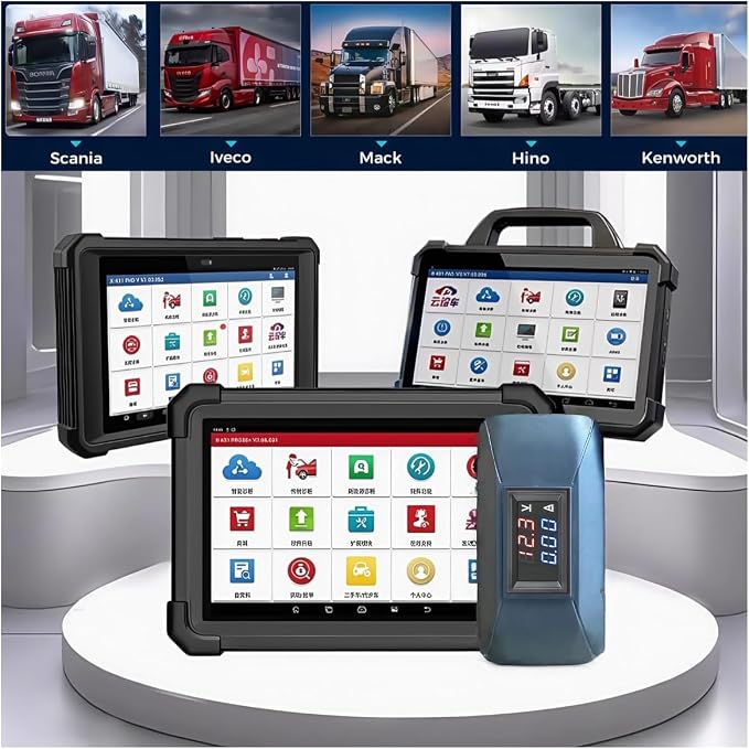 A0281 OBD2 Adapter 24V to 12V for Heavy Diesel Truck, for Launch X431 Easydiag 2.0/3.0/GOLO and Thinkdiag OBD2 Scanner. (Black)