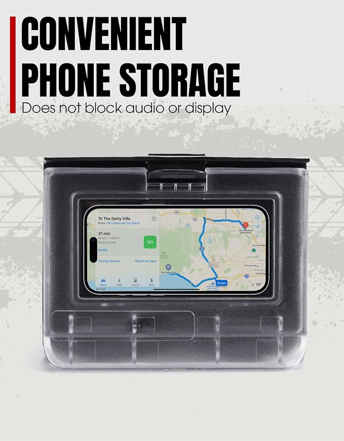 A & UTV PRO Center Console Dash Storage Box for RZR XP 1000, Upgraded with Seal ABS Plastic Glove Box for 2014-2018 Polaris RZR XP 4 1000 S 900 Accessories