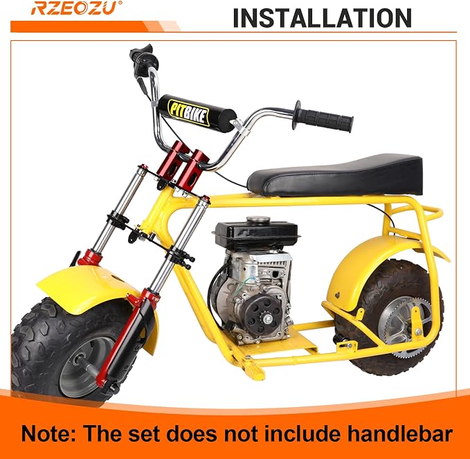 Mini Bike Front Forks Suspension Kit Replacement for Monster Mega Moto MMB80 80cc 105cc Coleman CT100U GMB100 Baja DB30 Motovox MBX10 MBX11 Trailmaster Storm 200 Parts 7/8 Handlebar Risers