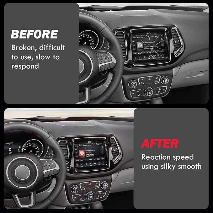 7" Unconnect LCD Monitor Display Touch Digitizer Radio Navigation Screen Compatible with 2017-2020 Jeep Compass LMB-K00057BL-A TDO-WXGA0700K00057-V1 TDO-WXGA0700K00033-V2
