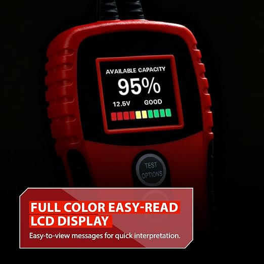 Battery, Charging, & Starting System Diagnostic Tester for 12V & 24V Systems – Digital Analyzer for Automotive Starter, Alternator, Regulator & Diode Ripple – B200 by Tech Professional Service Tools