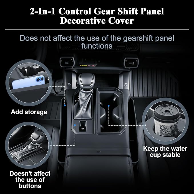 BIBIBO Upgraded for New 2026 Toyota RAV4 Gear Shift Cover 2026 Toyota RAV4 (LE, SE, XLE Premium,Woodland,XSE,Limited) Integrated Silicone Cover for Gear Shift Panel