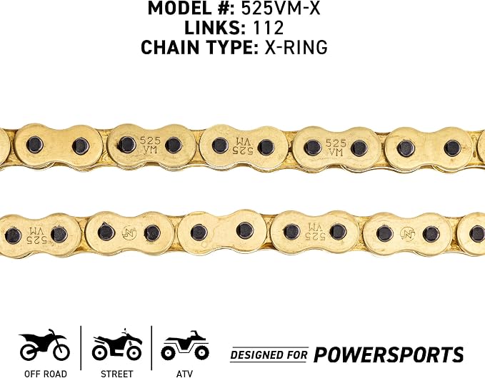 NICHE Drive Sprocket Chain Combo for Honda CBR600RR Front 16 Rear 43 Tooth 525VM-X X-Ring 112 Links