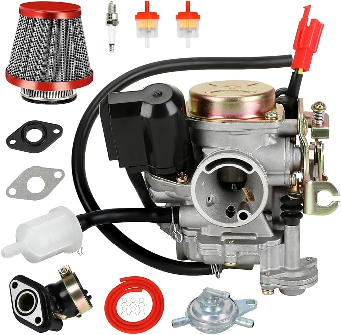 EOPOAYI GY6 50cc Carburetor for Tao tao 50cc 49cc ATM50 Pony VIP Scooter Chinese 4-Stroke Engine Moped, PD18J 139QMB Carb for CY50 Thunder Roketa Jonway Lance Parts with Intake Manifold