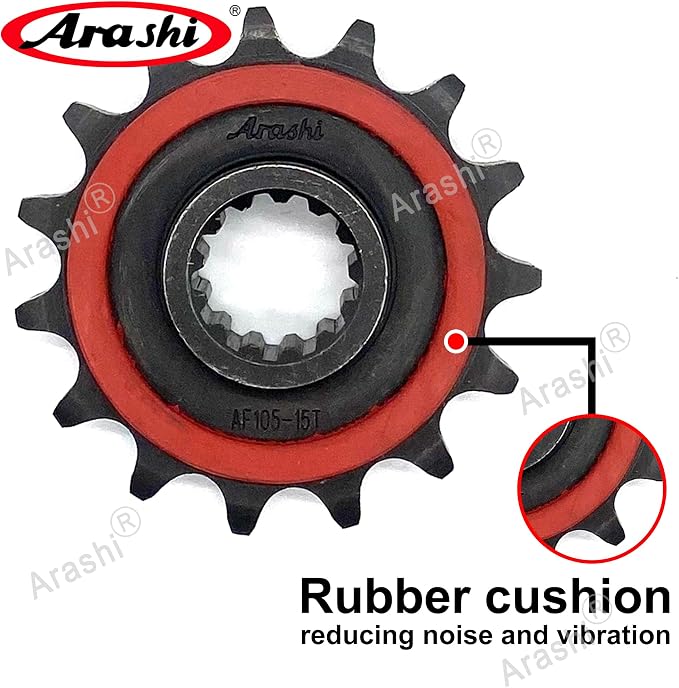 Arashi Front 17T Rear 45T Sprockets for BMW S1000R 2013-2020, S1000RR 2012-2018, S1000XR 2014-2019, Motorcycle Parts 525 Pitch Rubber Cushioned Reduce noise and vibration
