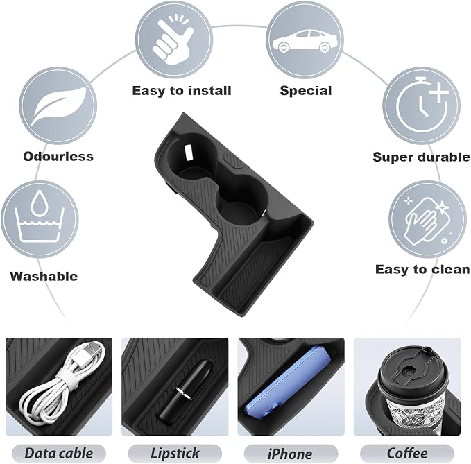 SKTU for 2026 Kia Sportage Cup Holder for 2026+ Kia Sportage Central Control Cup Holder Kia Sportage 2026 Accessories Rubber Cup Pad 2026 Sportage Non-Slip Cup Pad-Durable
