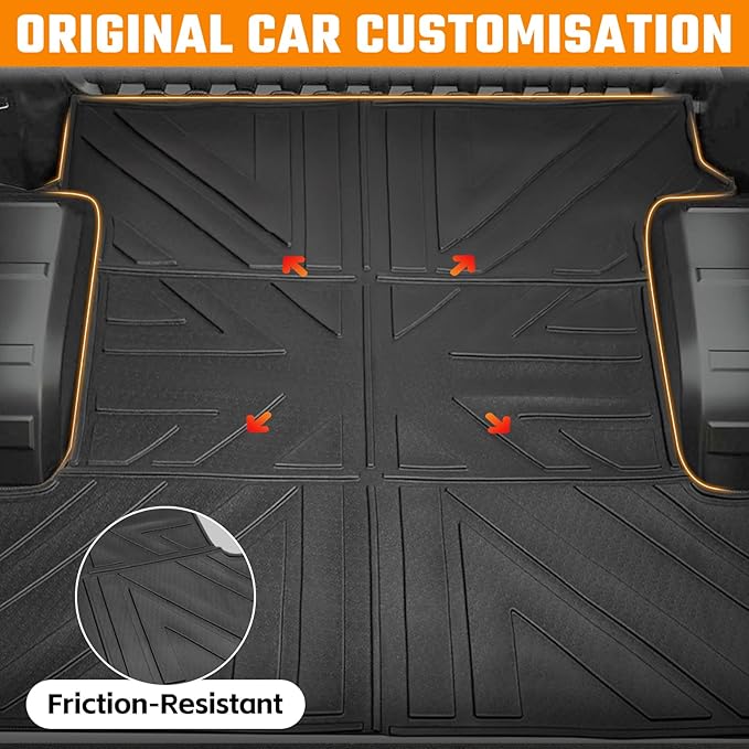 Truck Bed Mat and Net Compatible with 2019-2025 Chevrolet Silverado 1500 5.8FT Truck Bed Replacement, Truck Net TPE Cargo Bed Liner All Weather Cargo Mat for Chevy Silverado Accessories