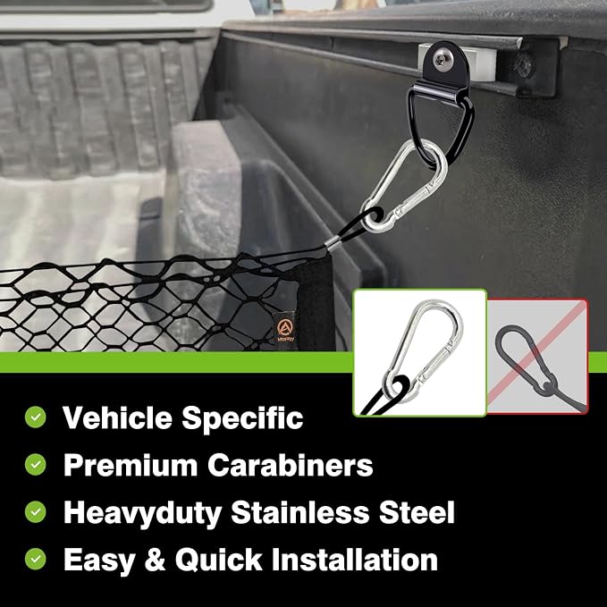Muslogy Lower Center Console Organizer & Truck Bed Cargo Net Compatible with Toyota Tundra 2022-2024 Accessories SR SR5 Limited TRD PRO